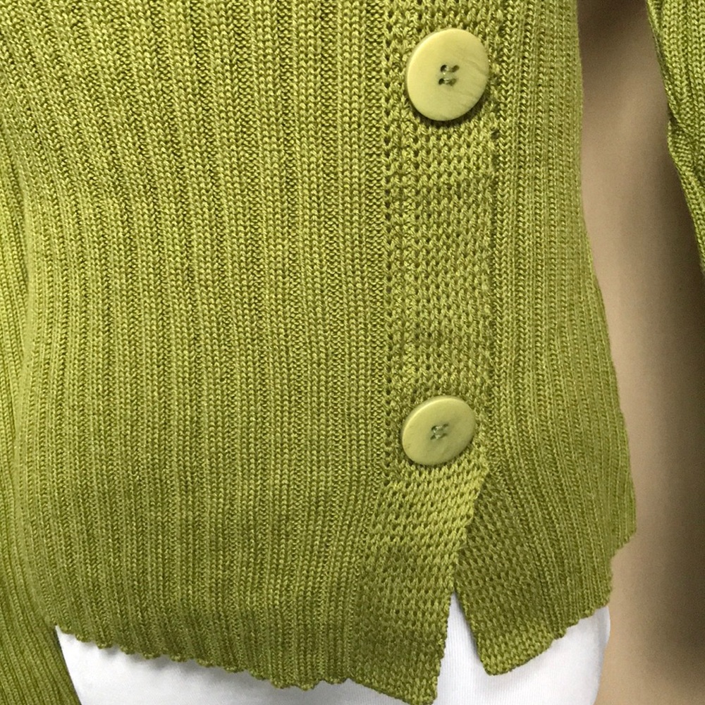 NWT one of a kind sweater w angled button neckline - Picture 3 of 8